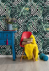 Tropical Geometric Wallpaper